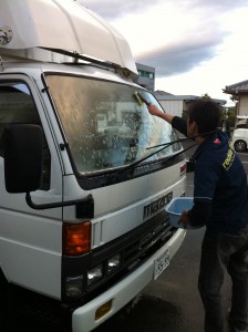 作業後の～トラック洗車（*^_^*）