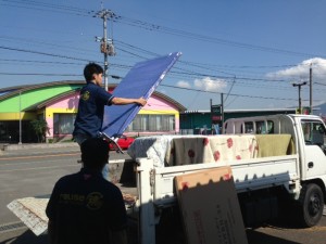 坂出へオフィス事務用品の配達です