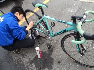 自転車整備中！！